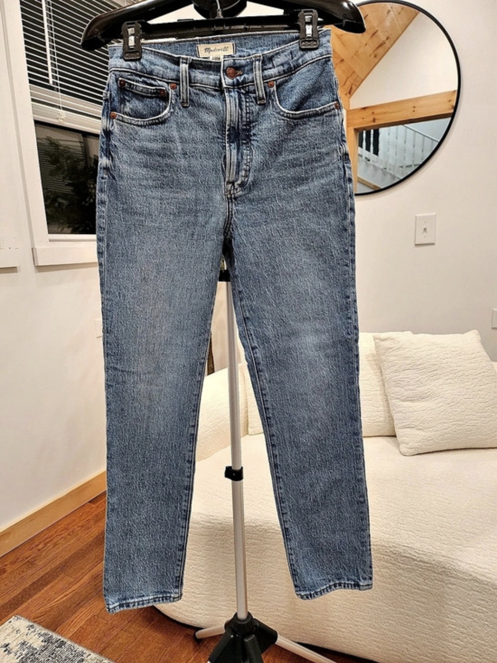 Madewell The 90s Straight Jeans Straight Leg Blue Jeans
